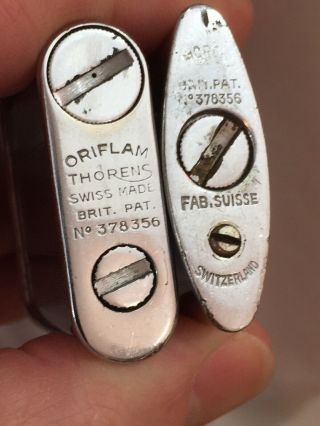 Group Of 7 Vintage THORENS Pocket Lighters Vedette,  Lucky,  Oriflam, 8