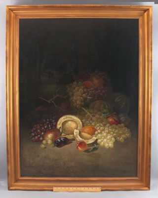 1905 Antique George Whitaker American Fruit Still Life Oil Painting Nr