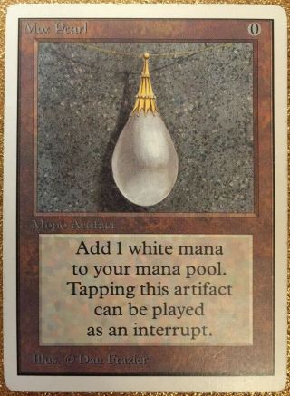 Mtg Unlimited Mox Pearl Power 9 Magic The Gathering Played