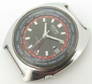 Vintage Seiko Automatic World Time 17 Jewels Steel Mens Watch Ref 6117 6400 N/r
