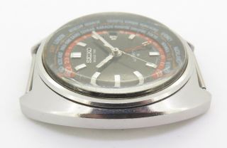 Vintage Seiko Automatic World Time 17 jewels Steel Mens Watch Ref 6117 6400 N/R 4
