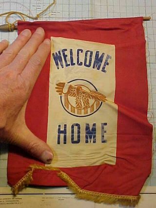 Wwii Welcome Home Ruptured Duck Window Flag Banner