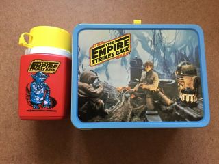 Vintage Star Wars Empire Strikes Back Tin Lunchbox With Thermos Near