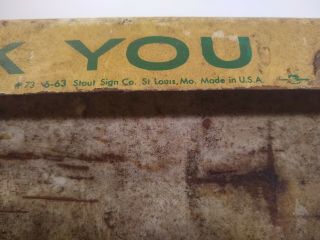 Vintage 7 UP Metal Door Push Plate Sign 2 sided AUTHENTIC 8