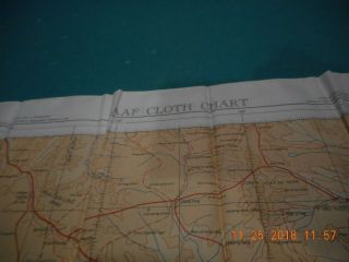 Wei River & Omi Mountain,  WWII,  Vintage,  Silk,  double sided pilot map 3