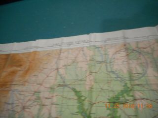 Wei River & Omi Mountain,  WWII,  Vintage,  Silk,  double sided pilot map 7