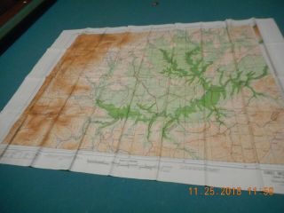 Wei River & Omi Mountain,  WWII,  Vintage,  Silk,  double sided pilot map 8
