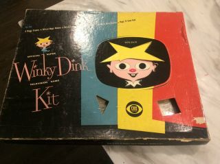 Vintage 1950’s Official Winky Dink Television Game Kit - Very Htf - L@@k