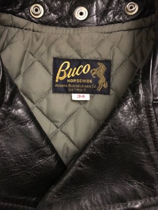 The Real Mccoy’s Buco J81 Padded Leather Horsehide Motorcycle Jacket Size 34 3