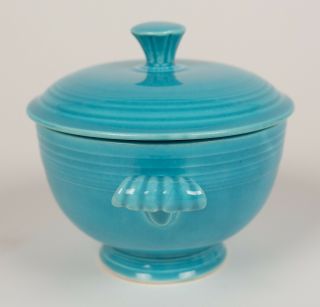 TURQUOISE COVERED ONION SOUP - VINTAGE FIESTA - ULTRA SCARCE 4