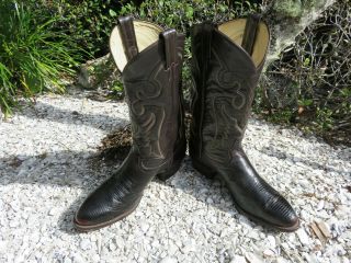Exotic Vintage Tony Lama Armadillo Cowboy Boots Mens 10 1/2 E 2