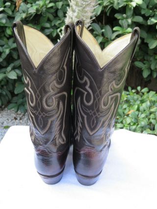 Exotic Vintage Tony Lama Armadillo Cowboy Boots Mens 10 1/2 E 6