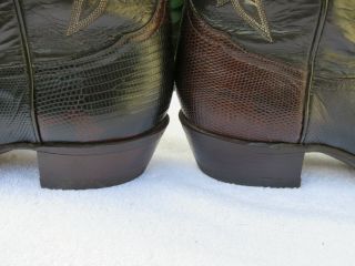 Exotic Vintage Tony Lama Armadillo Cowboy Boots Mens 10 1/2 E 8