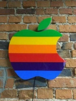 Ultra Rare Apple Mac Macintosh Light Store Sign Official Store Vintage Logo