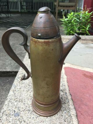 Artillery Shell cocktail shaker decanter Gorham Silver,  pitcher vintage antique 2