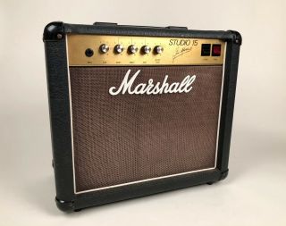 Rare 1986 Marshall Model 4001 Studio 15 Watt Combo Amplifier With Cover