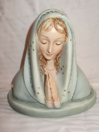 Signed Vtg Antonio Borsato Fine Italian Porcelain Virgin Mary Statue