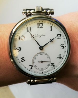 LONGINES,  marriage watch,  antique chronometer movement cal.  18.  89 Z 9