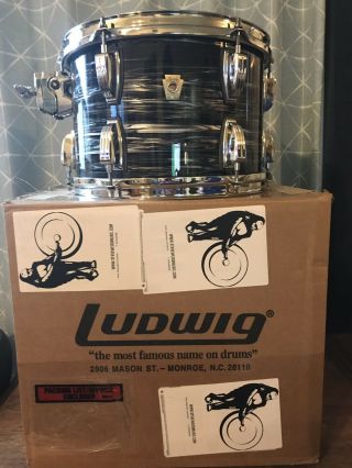 12x8 Ludwig Maple Classic Tom (vintage Black Oyster Pearl) Open Box.