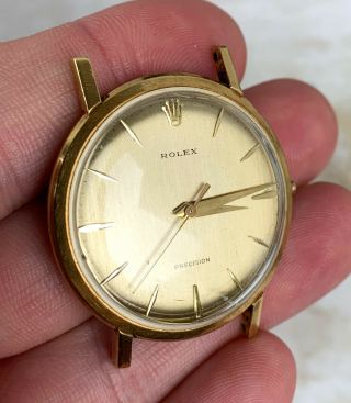 Vintage Rolex Precision Wristwatch 18kt yellow gold FOR REPAIR NR Ref.  9971J 2