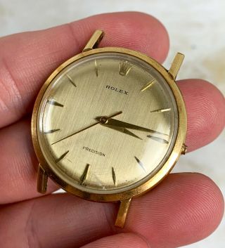 Vintage Rolex Precision Wristwatch 18kt yellow gold FOR REPAIR NR Ref.  9971J 3