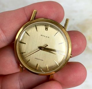 Vintage Rolex Precision Wristwatch 18kt yellow gold FOR REPAIR NR Ref.  9971J 4