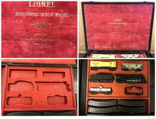 ULTRA - RARE VINTAGE Lionel OO Gauge 1938 Presentation Case w/ Complete Hudson Set 10