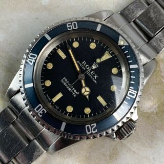 Vintage Rolex Submariner Dive Wristwatch Ref.  5513 Meters First NR 2