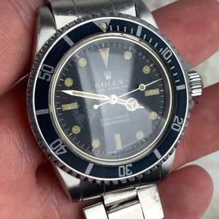 Vintage Rolex Submariner Dive Wristwatch Ref.  5513 Meters First NR 3