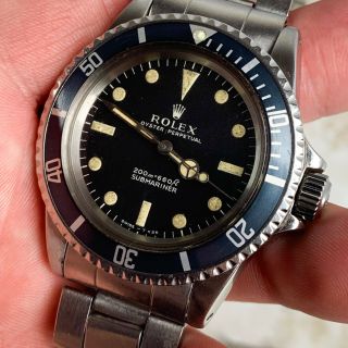 Vintage Rolex Submariner Dive Wristwatch Ref.  5513 Meters First NR 4