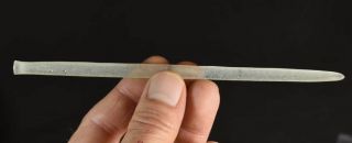 Very Long Neolithic Polished Quartz Labret,  16,  8cm,  Sahara