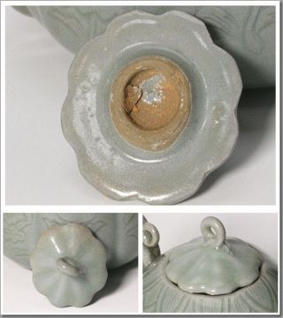 CCVP26 Korean Goryeo dynasty Antique Celadon tea pot FINE 4
