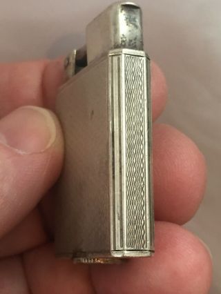 Vintage STERLING SILVER EVEREST Lift Arm Pocket Lighter Design Smaller Size 4