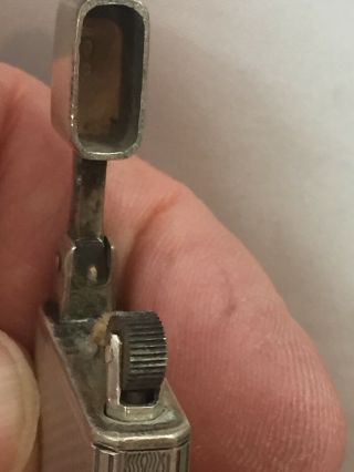 Vintage STERLING SILVER EVEREST Lift Arm Pocket Lighter Design Smaller Size 7