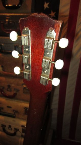 Vintage 1960 Gibson J - 45 Acoustic Guitar Sunburst W/ Vintage Hard Case 4