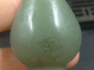 Chinese Antique Celadon Nephrite Hetian - Jade Aquarius Statue/snuff bottle4 3