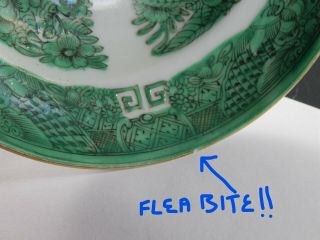 Six Antique Chinese Export Green Fitzhugh Bowls Ex DM & P Manheim NYC Circa 1820 10