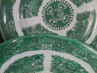 Six Antique Chinese Export Green Fitzhugh Bowls Ex DM & P Manheim NYC Circa 1820 8