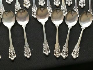93pcs Wallace Grand Baroque Sterling Silver Flatware Svc 12,  5067 grms Not Scrap 11