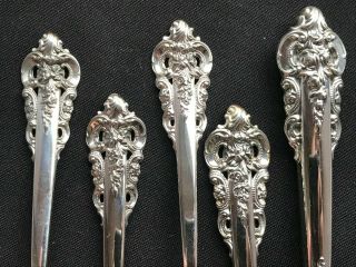 93pcs Wallace Grand Baroque Sterling Silver Flatware Svc 12,  5067 grms Not Scrap 2