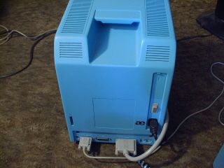 Vintage Apple computer,  blue case / keyboard / mouse 8