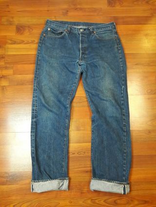 Vintage Levis Jeans 501 Redline No Big E Selvedge 34x32