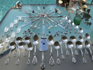 Old Sterling Silver Reed Barton Francis 1 Flatware Set Old Marks H Servers Dish