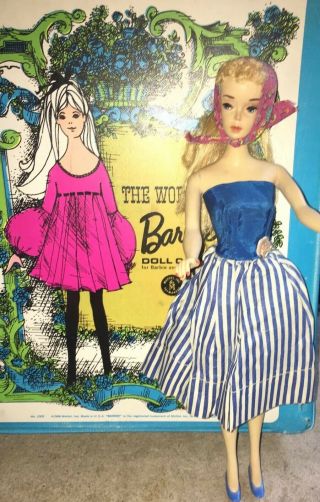 Vintage Barbie Doll Tm,  3 Dated 1958,  Neat With Case Dated 1968 And Clothes