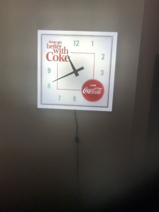 Vintage Lighted Things Go Better With Coke,  Drink Coca - Cola Clock