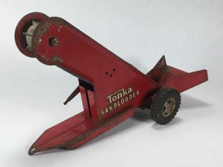 Vintage 1960s Red Tonka Sandloader Sand Loader - Hand Crank Conveyor