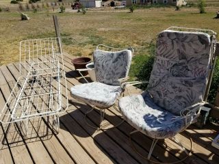Vintage Homecrest White Wrought Iron Patio Couch & Love Seat,  Chairs 14 Piece