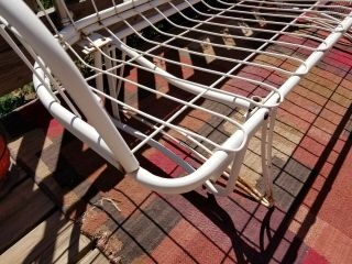 Vintage Homecrest White Wrought Iron Patio Couch & love seat,  chairs 14 Piece 8