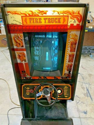 Atari Fire Truck Arcade - Ultra Rare 100 Never In Arcade