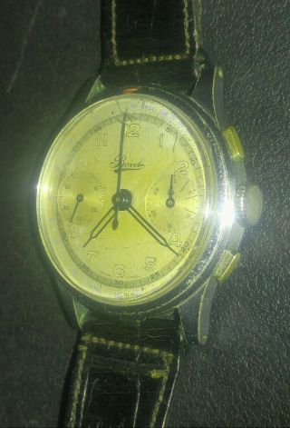 1940s Vintage Bovet Military Style Chronograph Wrist Watch